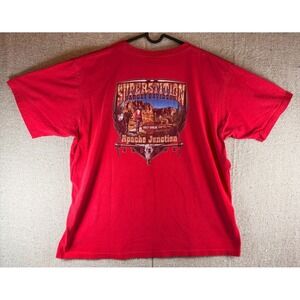 Mens Sz 2XL Harley Davidson Red T Shirt Superstition Apache Junction Arizona